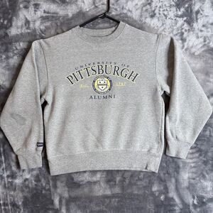 Vintage NCAA University Of Pittsburgh Alumni Gray Pullover Long Sleeve Crewneck